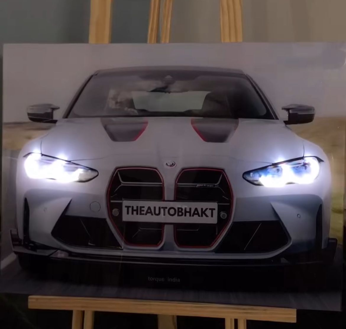 🏁 BMW M4 F82 Poster for TheAutoBhakt | Precision Front Profile Art by Torque India