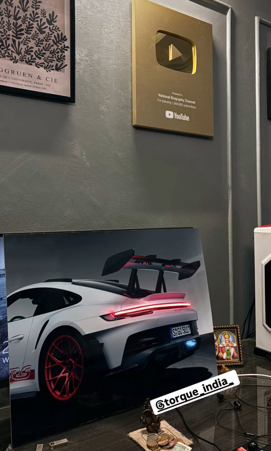 🎨 Porsche GT3 RS Poster for Torque India | High-Definition Custom Print for Auto Influencer Desk Setup