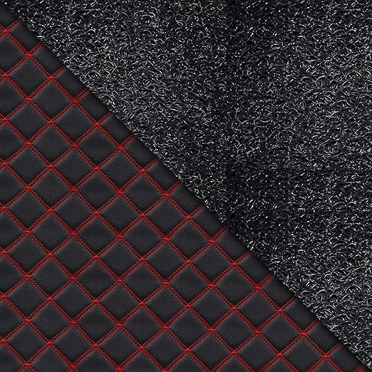 Black And Red 7d Floor Mats for Cars | Torque_India_