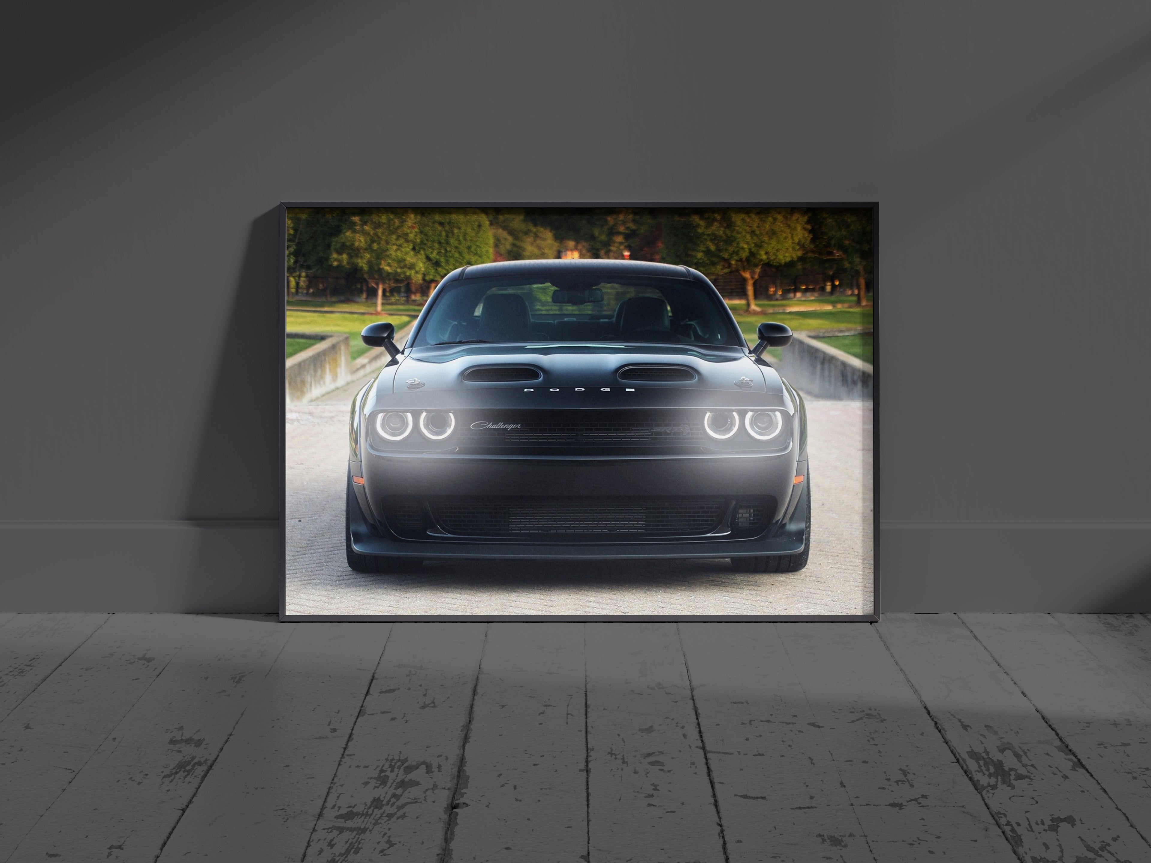 Dodge Challenger SRT | Neon LED Car Posters