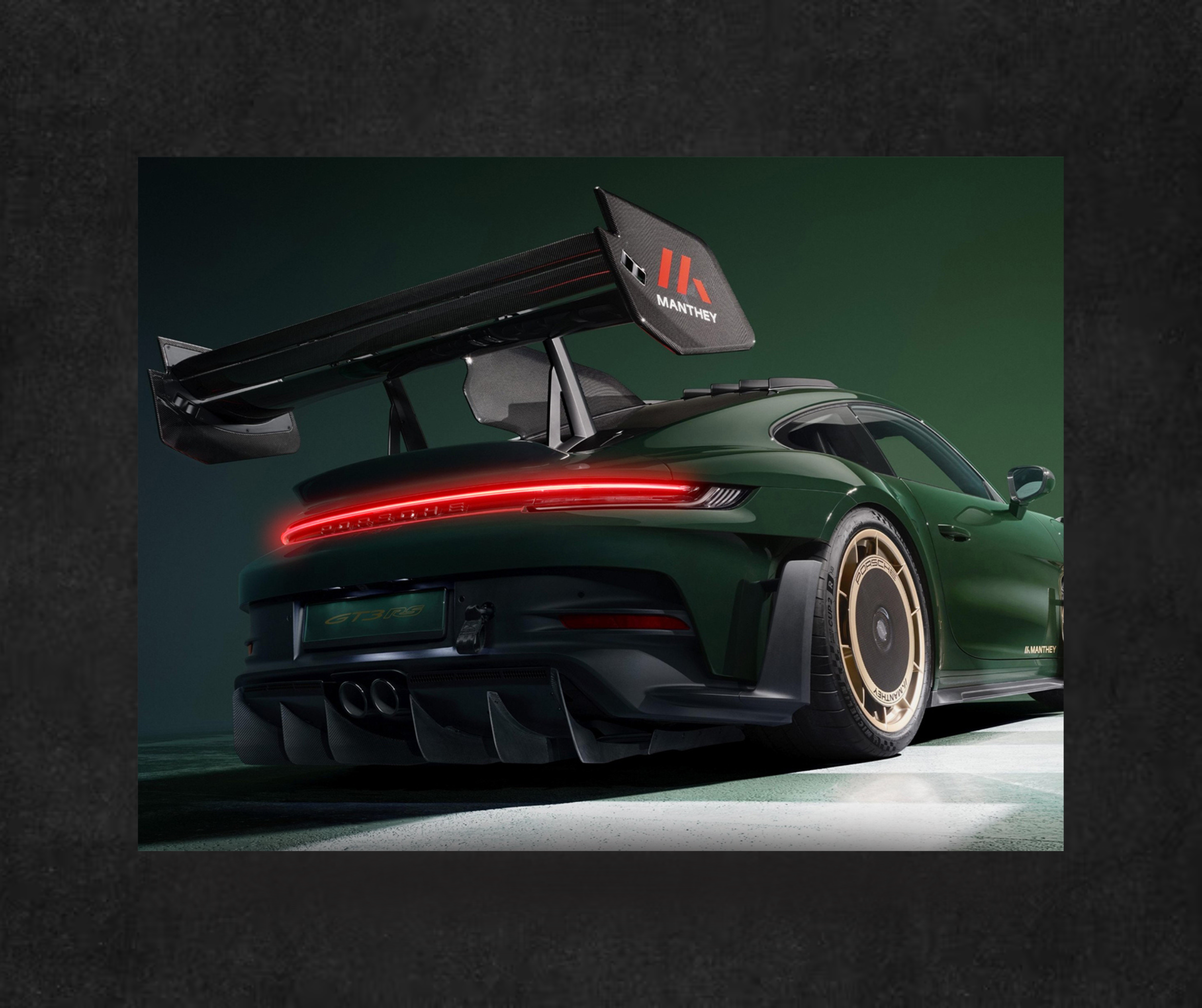 Porsche GT3RS Manthe | Neon LED Poster