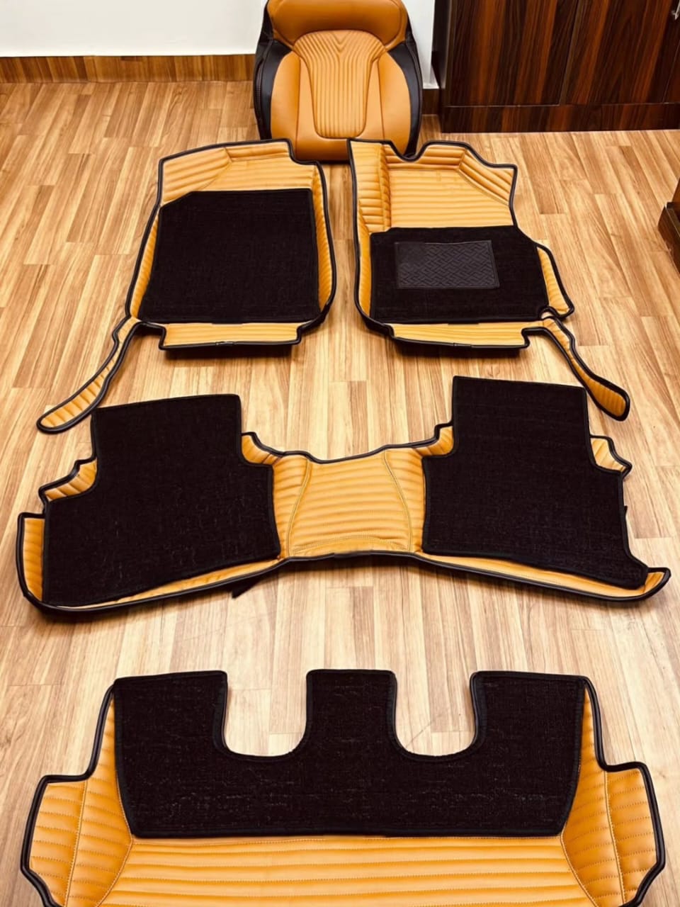 Pristine Luxury Tan Floor Mats for Cars | Torque_India_