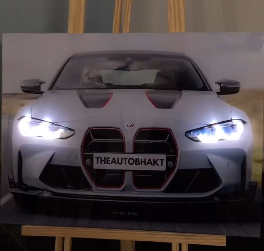 🏁 BMW M4 F82 Poster for TheAutoBhakt | Precision Front Profile Art by Torque India