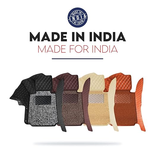 Black and Beige 7d Floor Mats for Cars | Torque_India_