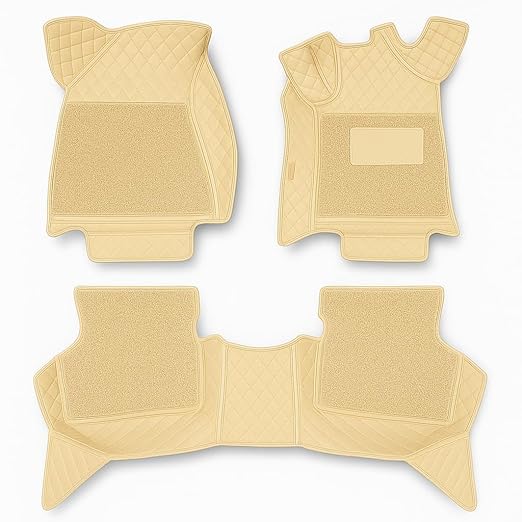 Beige 7d Floor Mats for Cars | Torque_India_