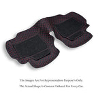 Black And Red 7d Floor Mats for Cars | Torque_India_