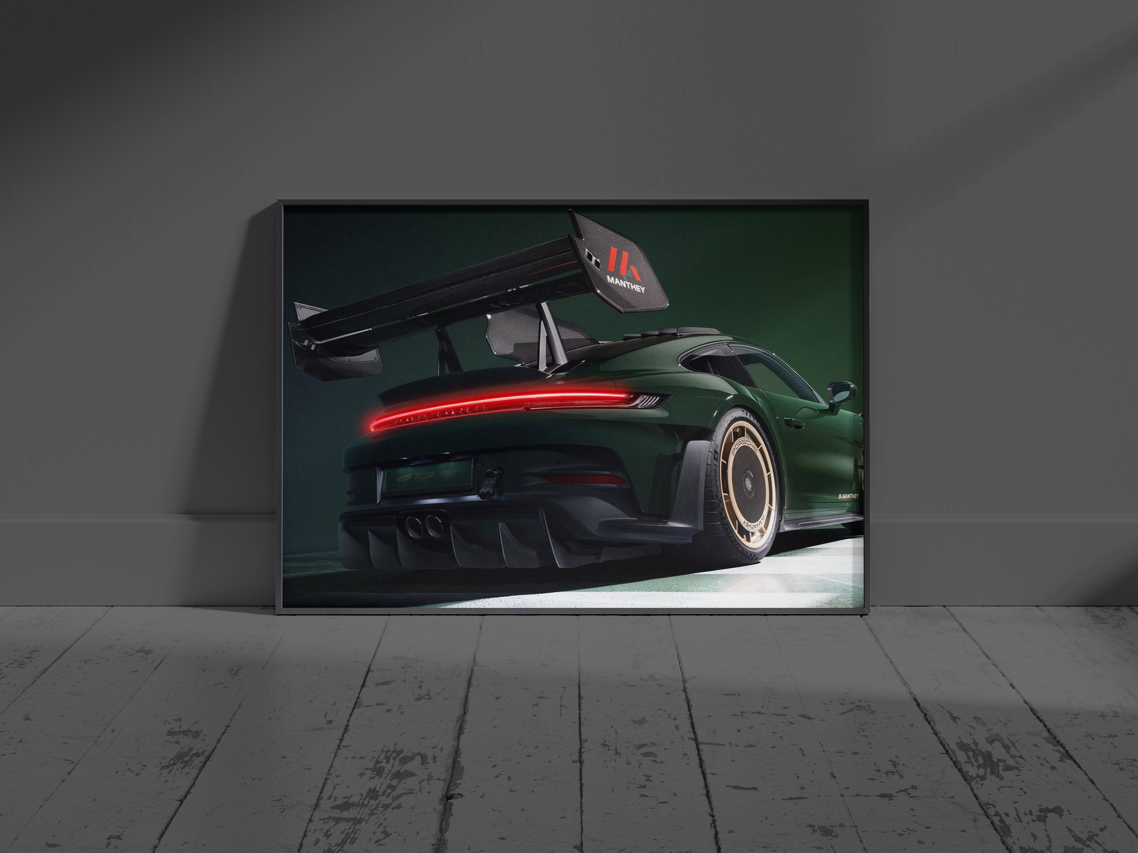 Porsche GT3RS Manthe | Neon LED Poster