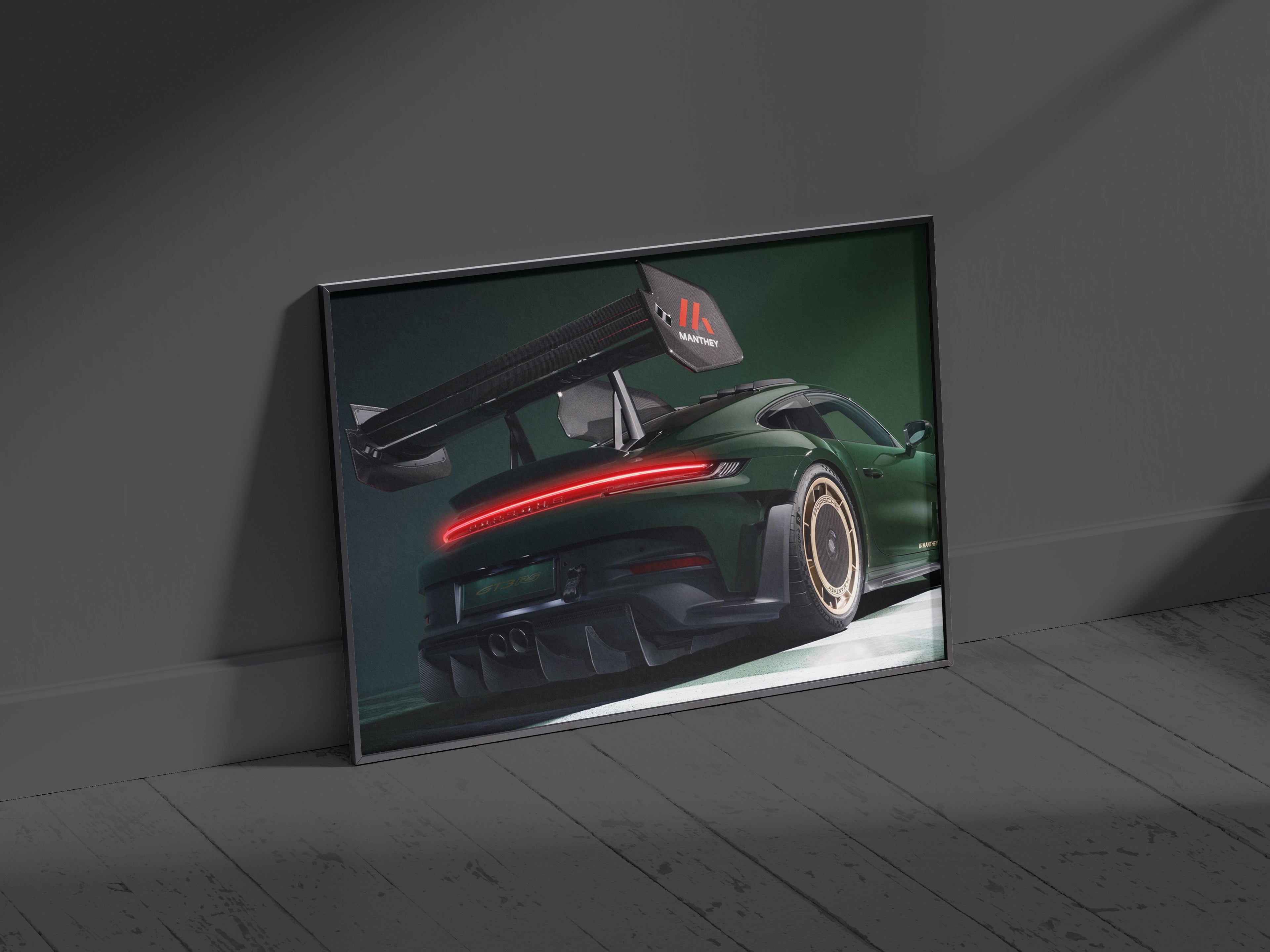 Porsche GT3RS Manthe | Neon LED Poster