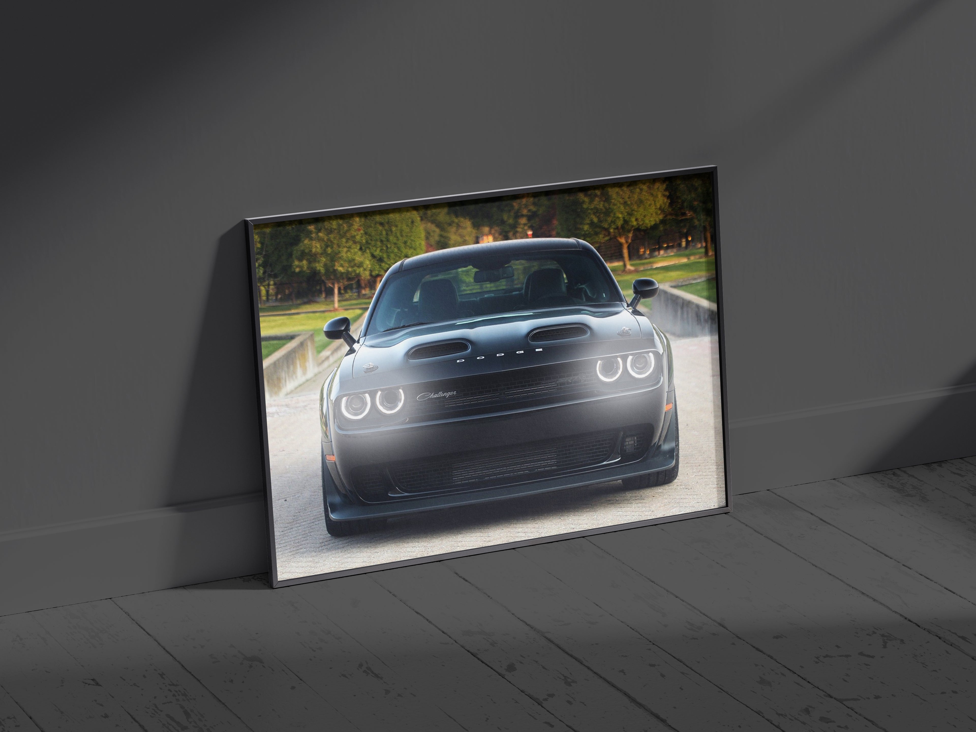 Dodge Challenger SRT | Neon LED Car Posters