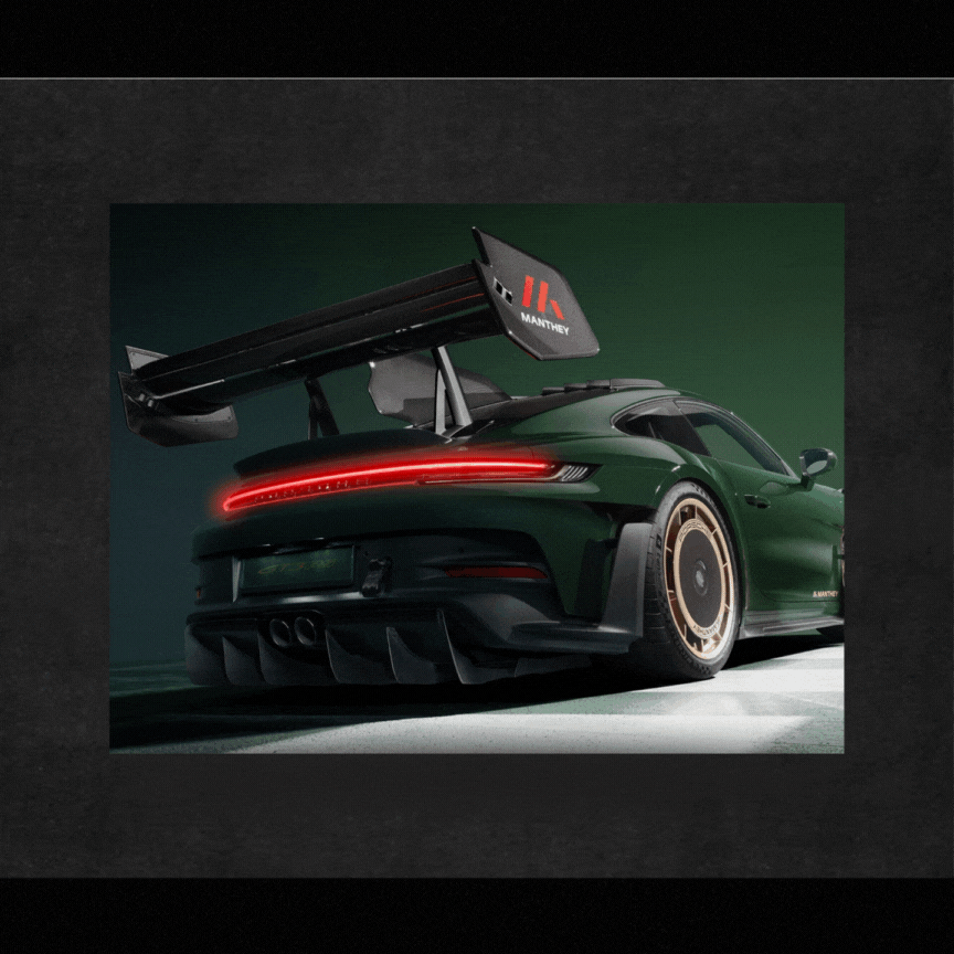 Porsche GT3RS Manthe | Neon LED Poster
