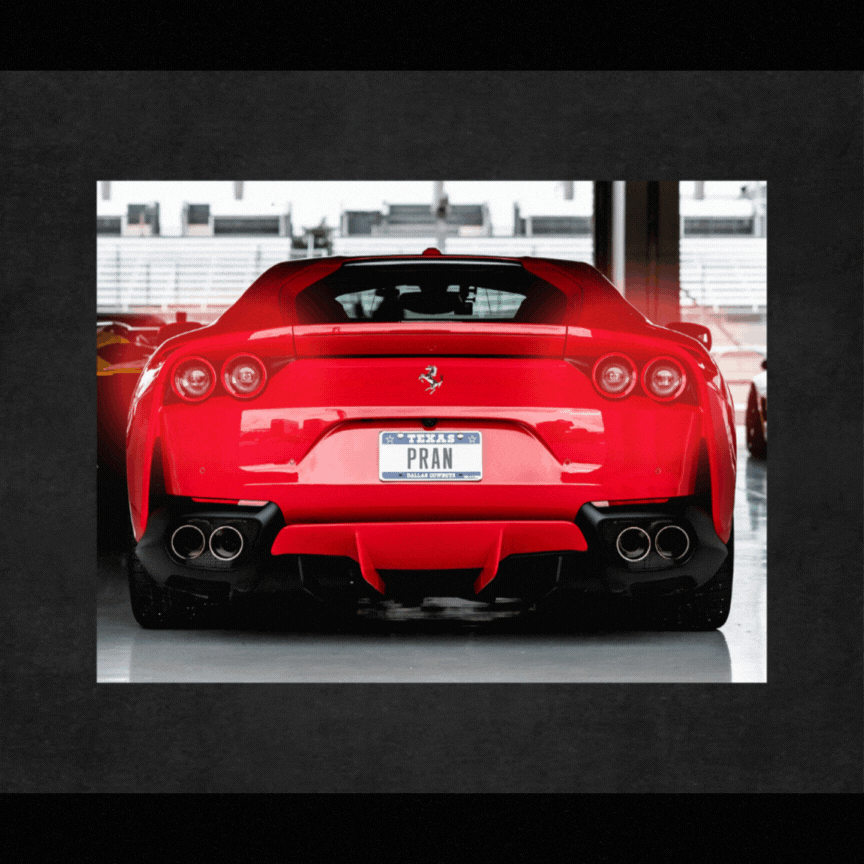 Ferrari 812 | Neon LED Car Poster