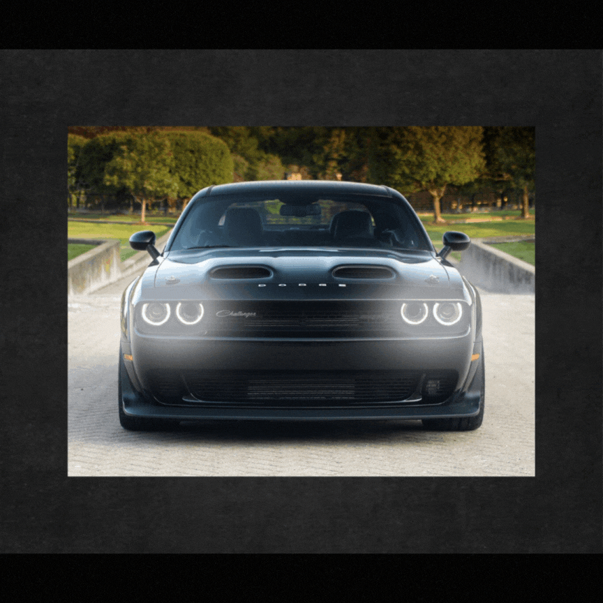 Dodge Challenger SRT | Neon LED Car Posters