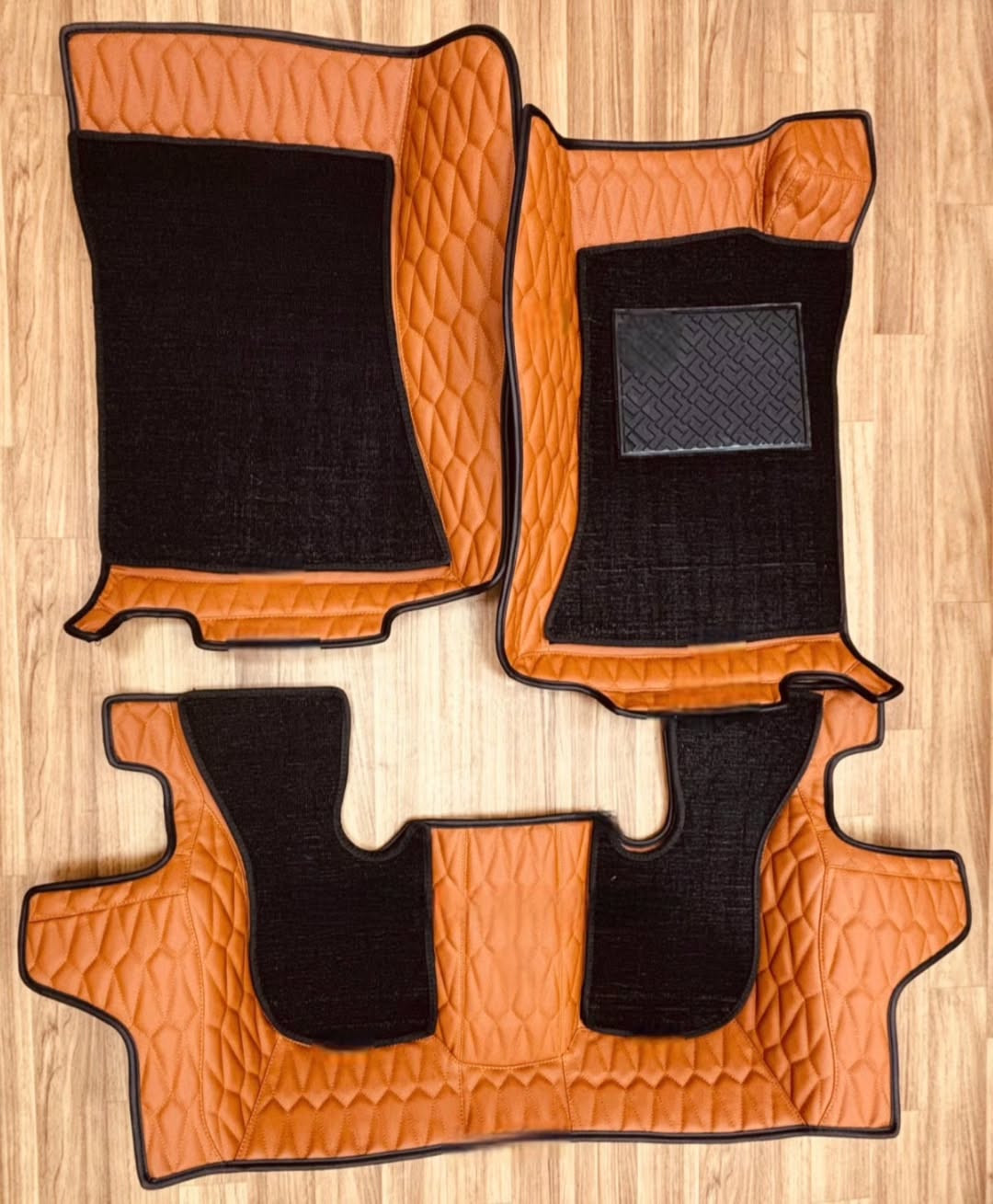 Pristine Luxury Cognac Tan Floor Mats for Cars | Torque_India_